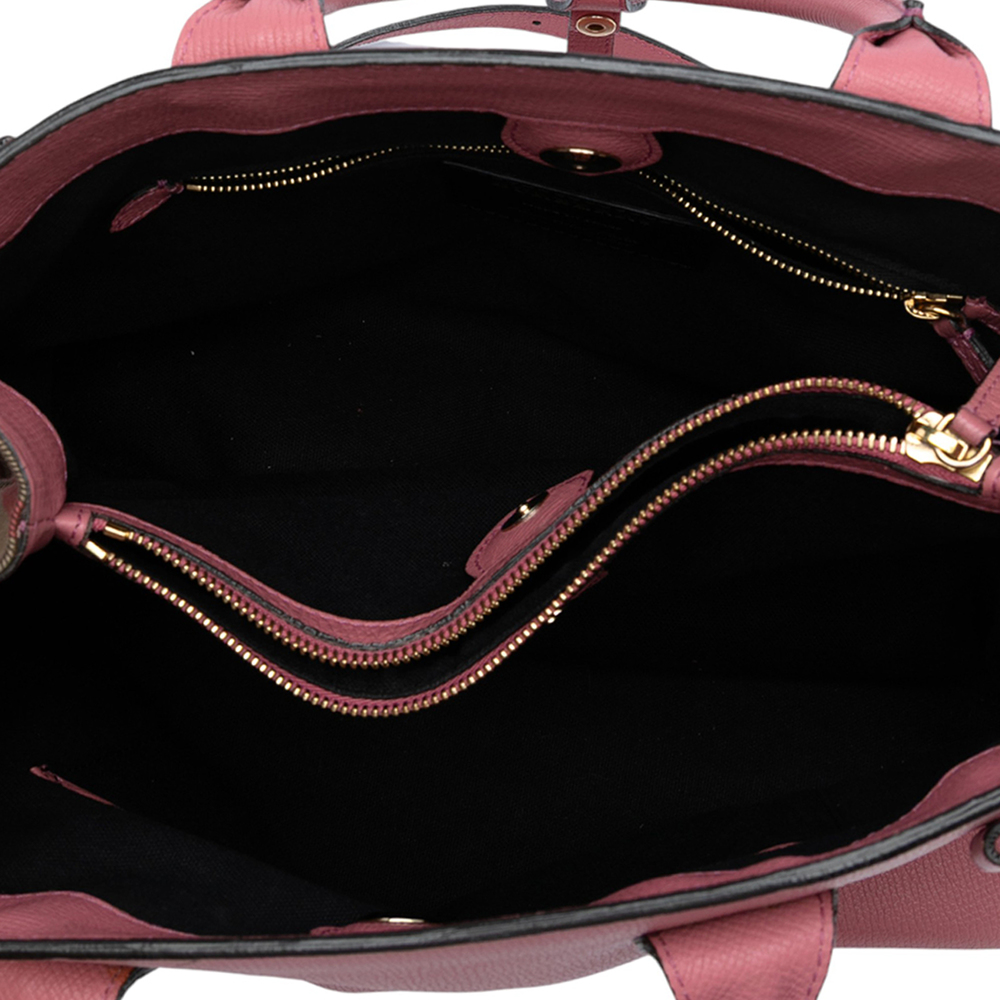 Burberry Pink Leather Satchel - Picture 4 of 7